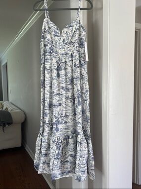 AQUA Toile Midi Dress - Exclusive NWT